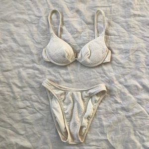Vintage white bralette bikini